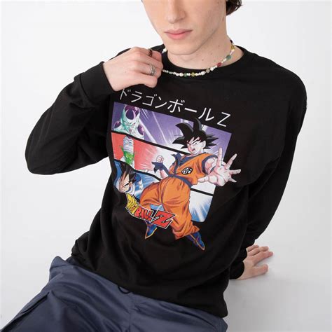 dragon ball long sleeve shirt|Dragon Ball Z Son Goku Men's Black Long Sleeve Shirt : Target.